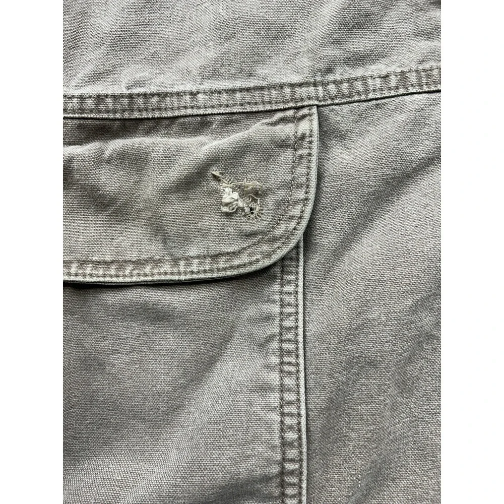 Vtg‎ Eddie Bauer Barn Chore Coat Canvas Flannel Lined Corduroy *Missing Buttons*